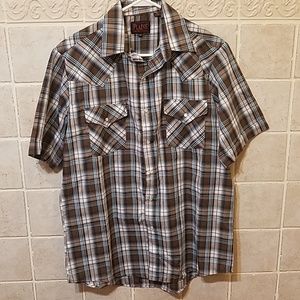 Plains Western Wear plaid button down